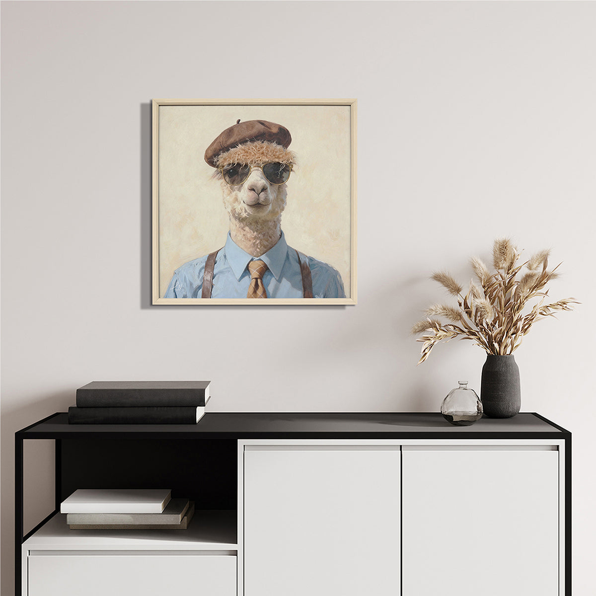 Gemälde Kunstfell Monsieur Alpaca