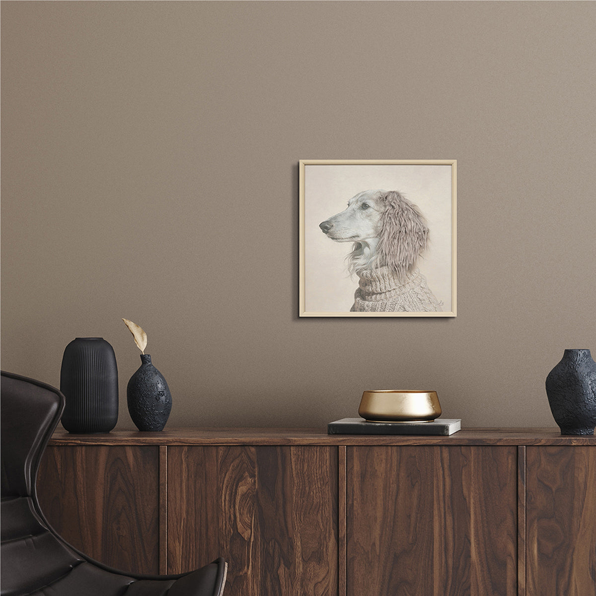 Gemälde Kunstfell Dog Winter Comfort