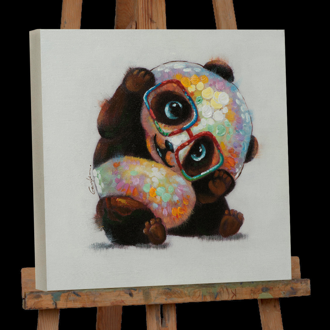 Painting Panda Bear Baby Poo