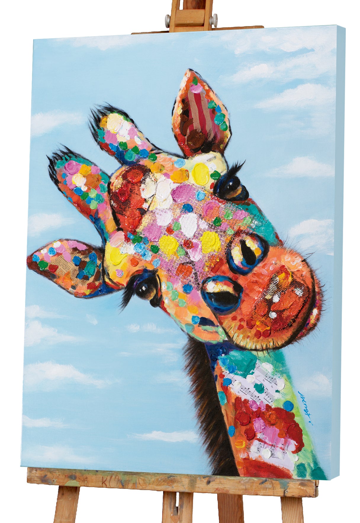 painting Colorful Giraffe