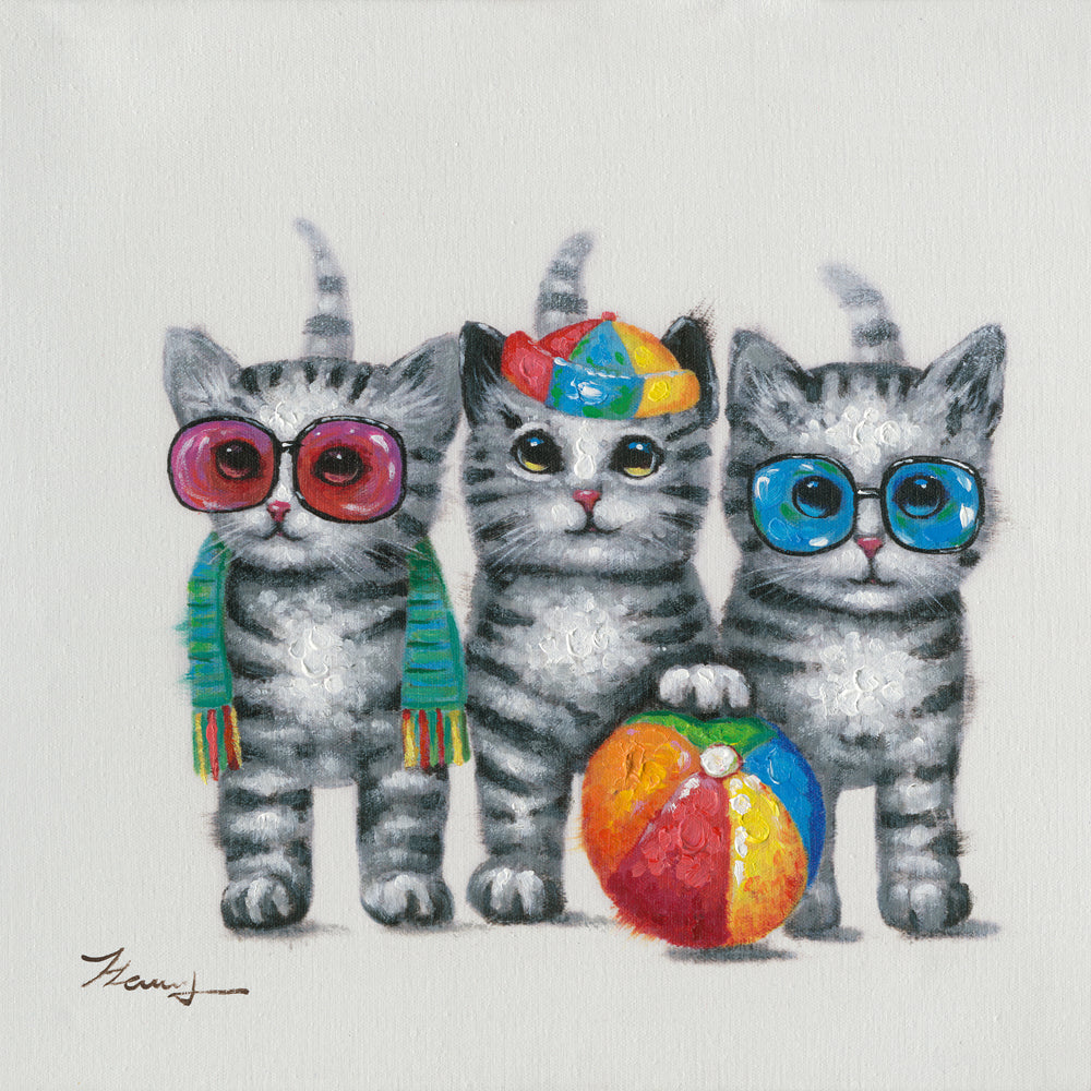Gemälde Coole Katzen Kids