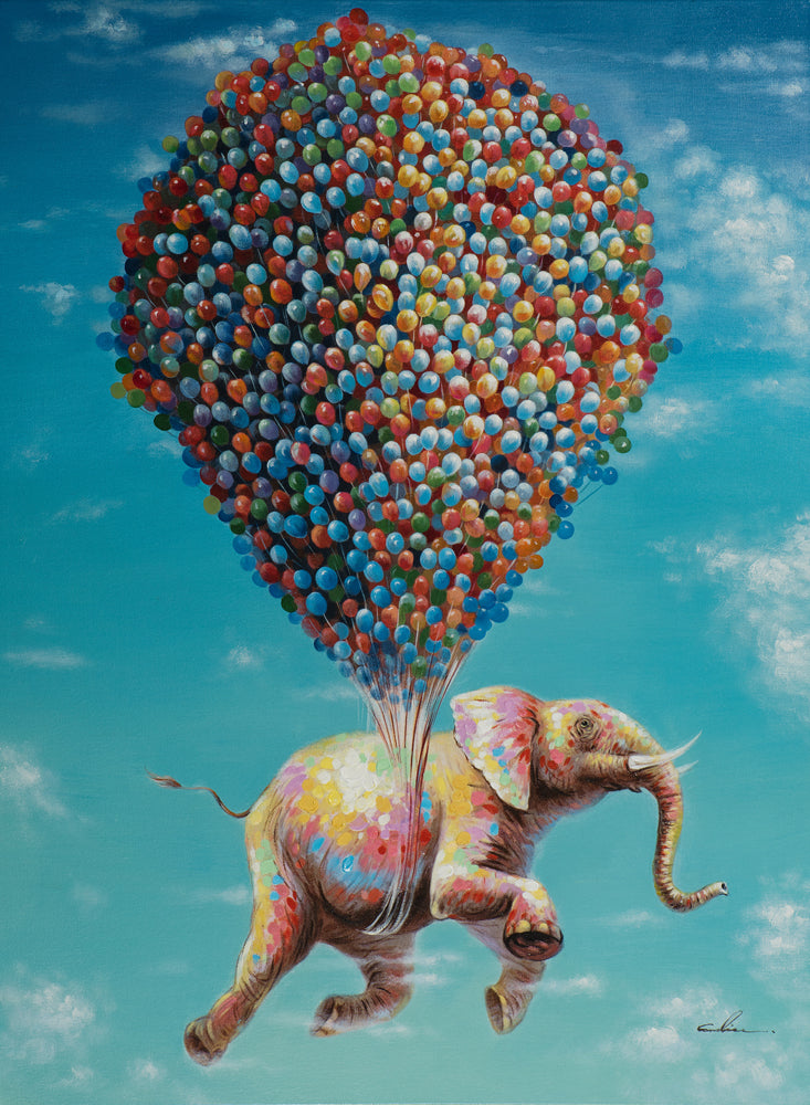 Gemälde Fliegender Elefant
