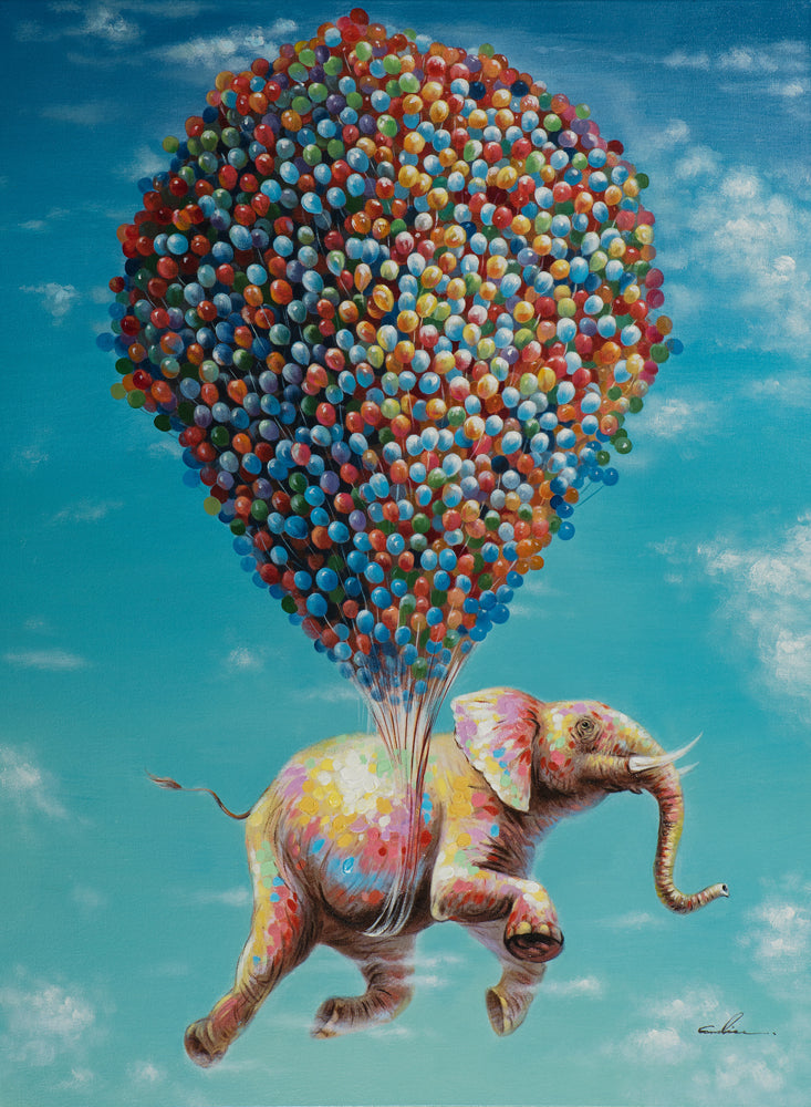 Gemälde Fliegender Elefant