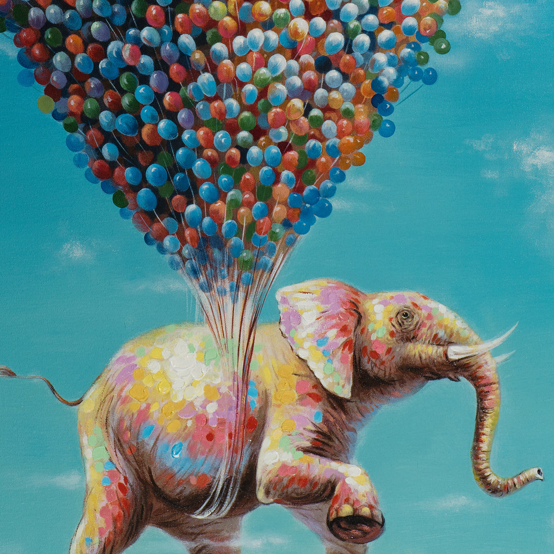 Gemälde Fliegender Elefant
