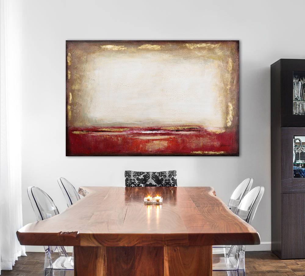Painting Red harmonizes beige