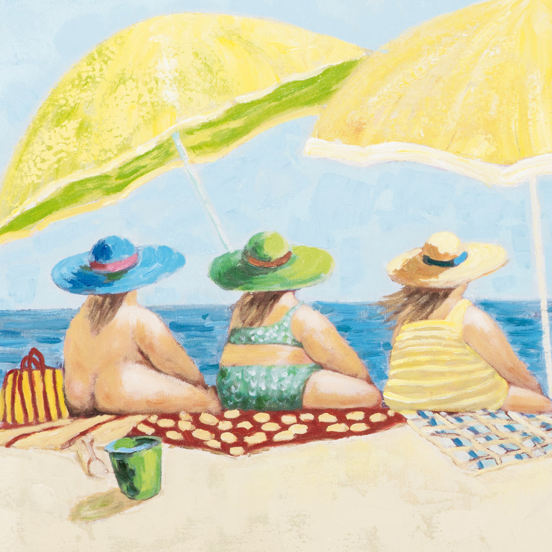 Peinture de femmes sur la plage