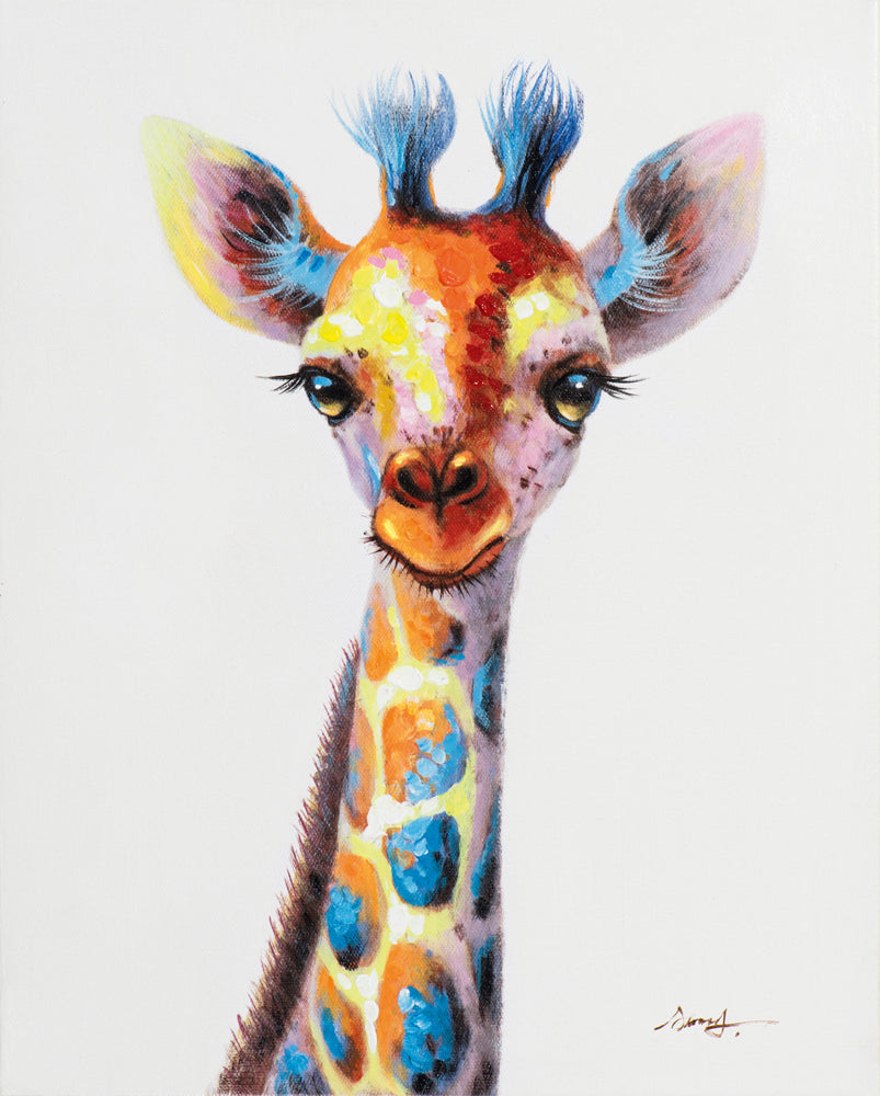 Gemälde Giraffenportrait
