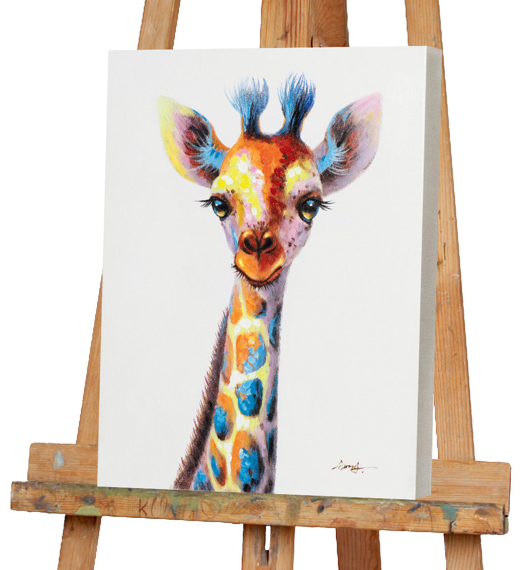 Gemälde Giraffenportrait