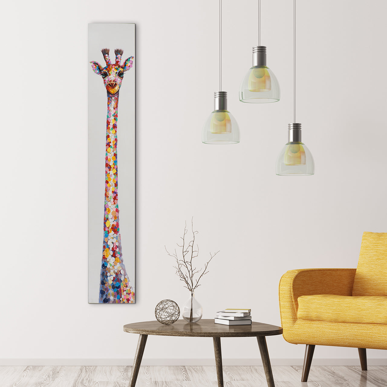 painting Long Giraffe Neck