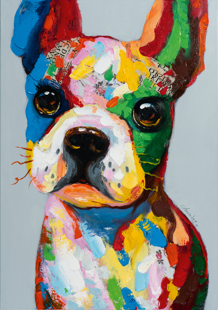 Painting Funny Colorful Dog