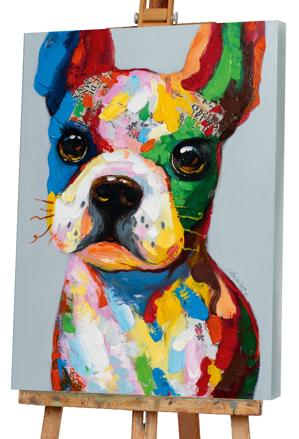 Painting Funny Colorful Dog