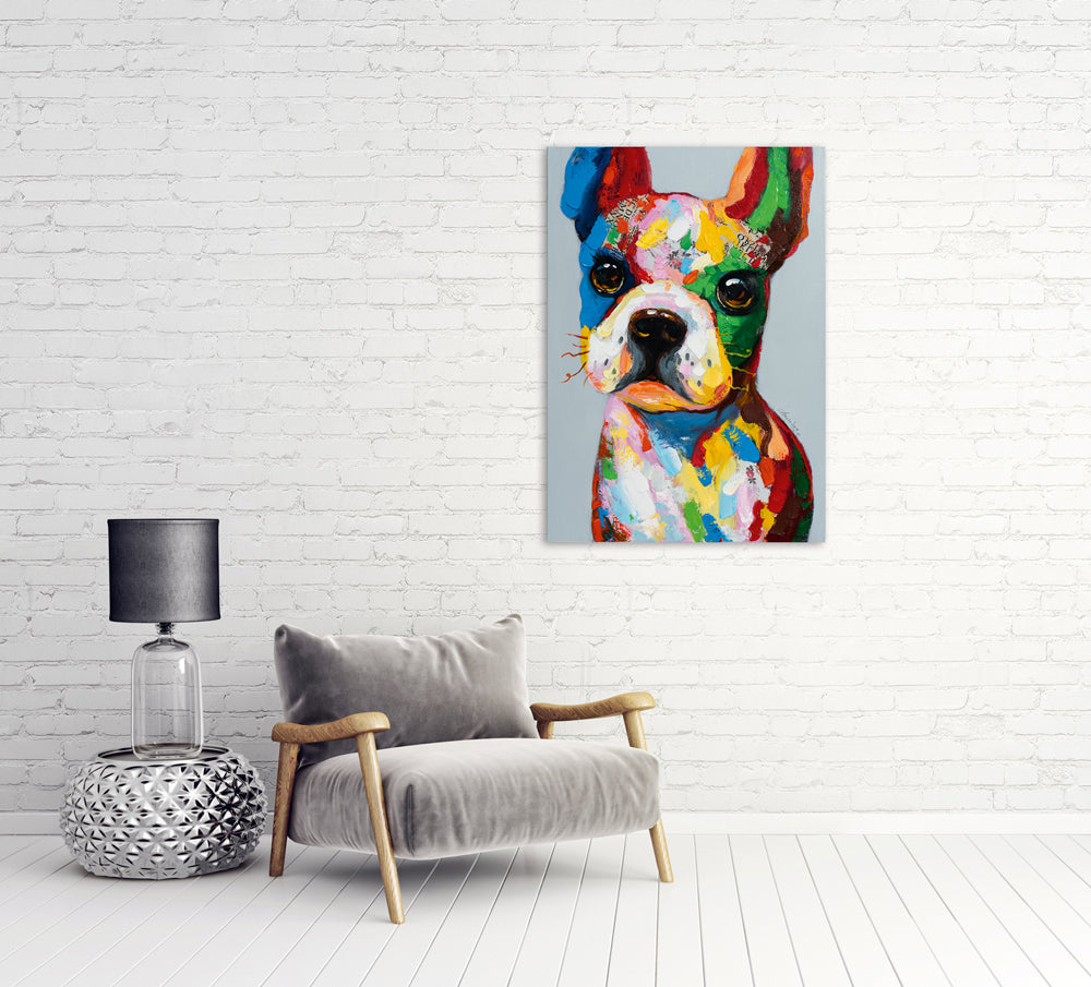 Painting Funny Colorful Dog