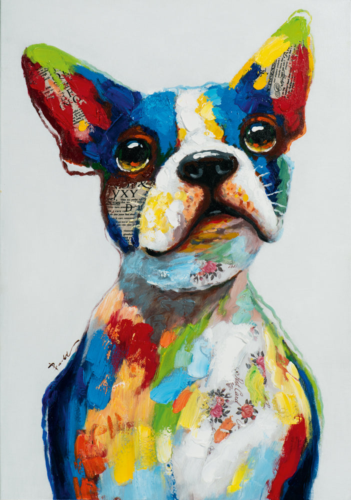 Painting Funny Colorful Dog