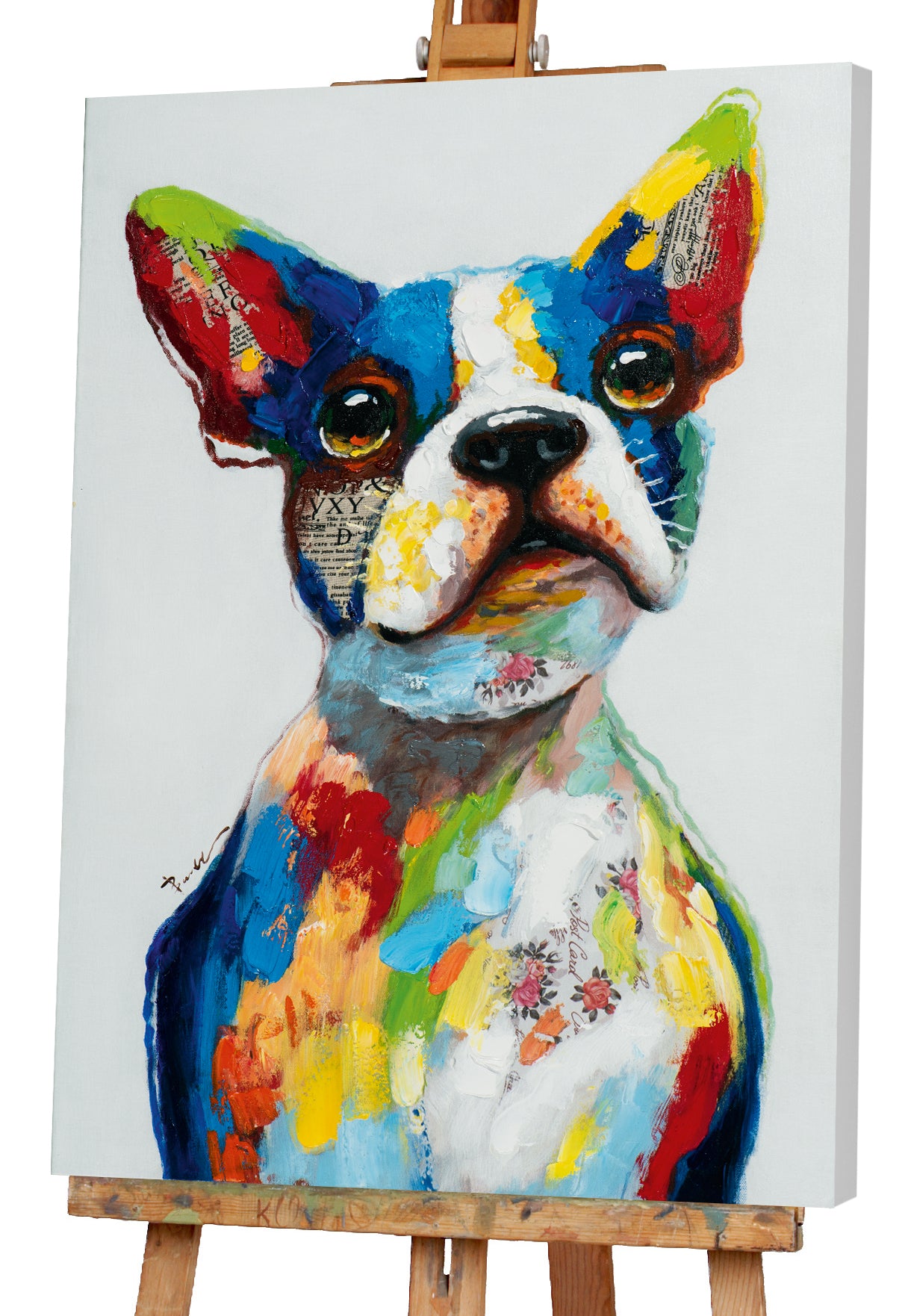 Painting Funny Colorful Dog