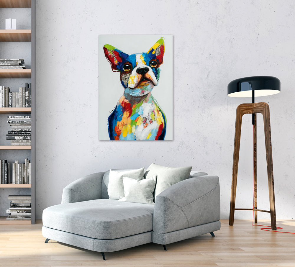 Painting Funny Colorful Dog