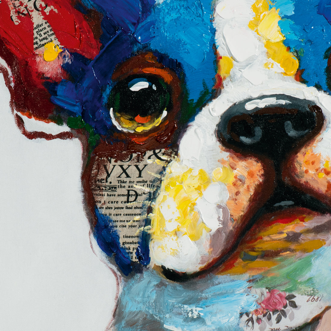 Painting Funny Colorful Dog