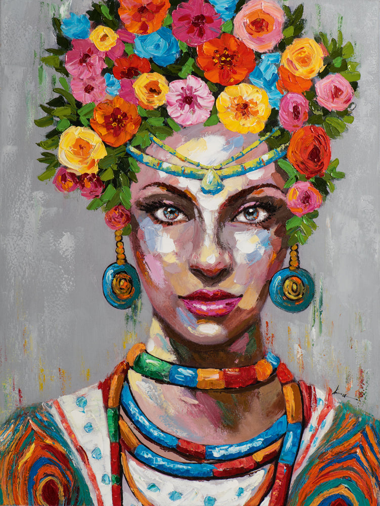 Pretty woman with flowers