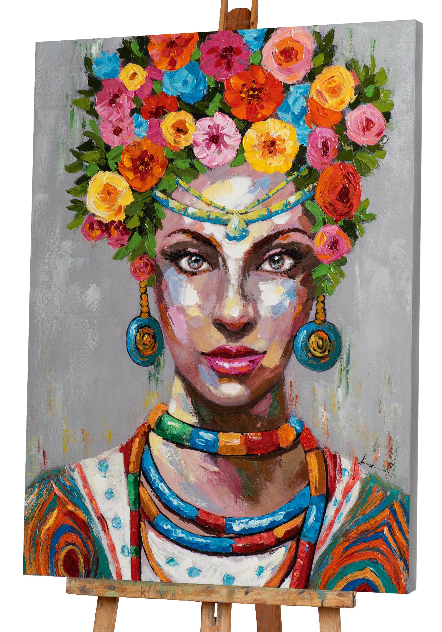 Pretty woman with flowers