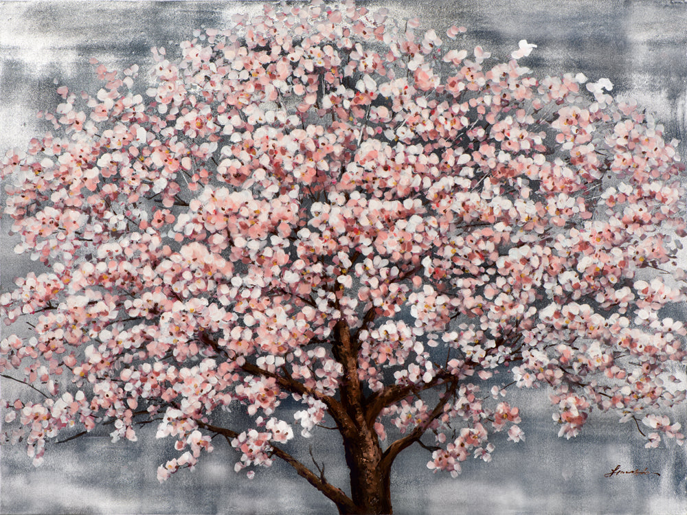 painting Blooming Pink Tree