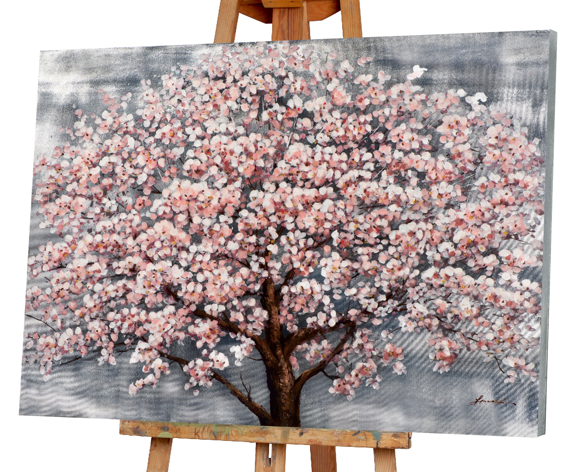 painting Blooming Pink Tree