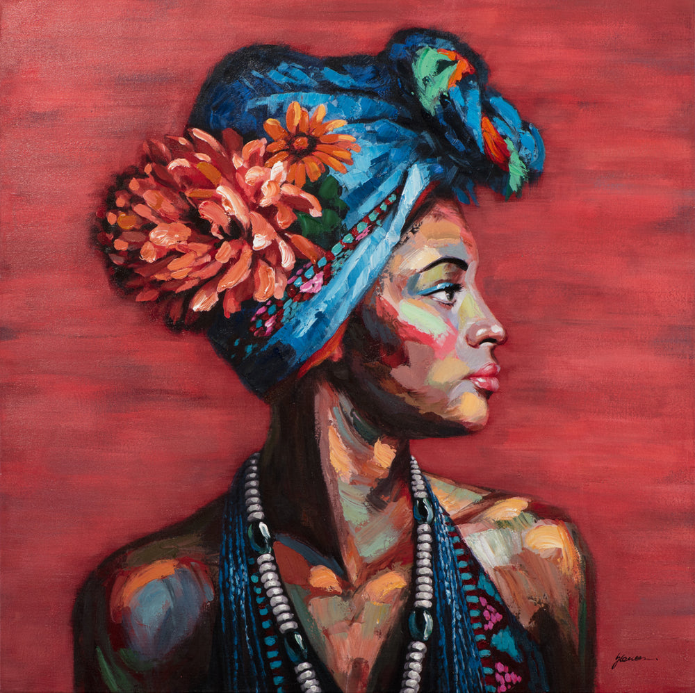 painting Beauty with Blue Cloth