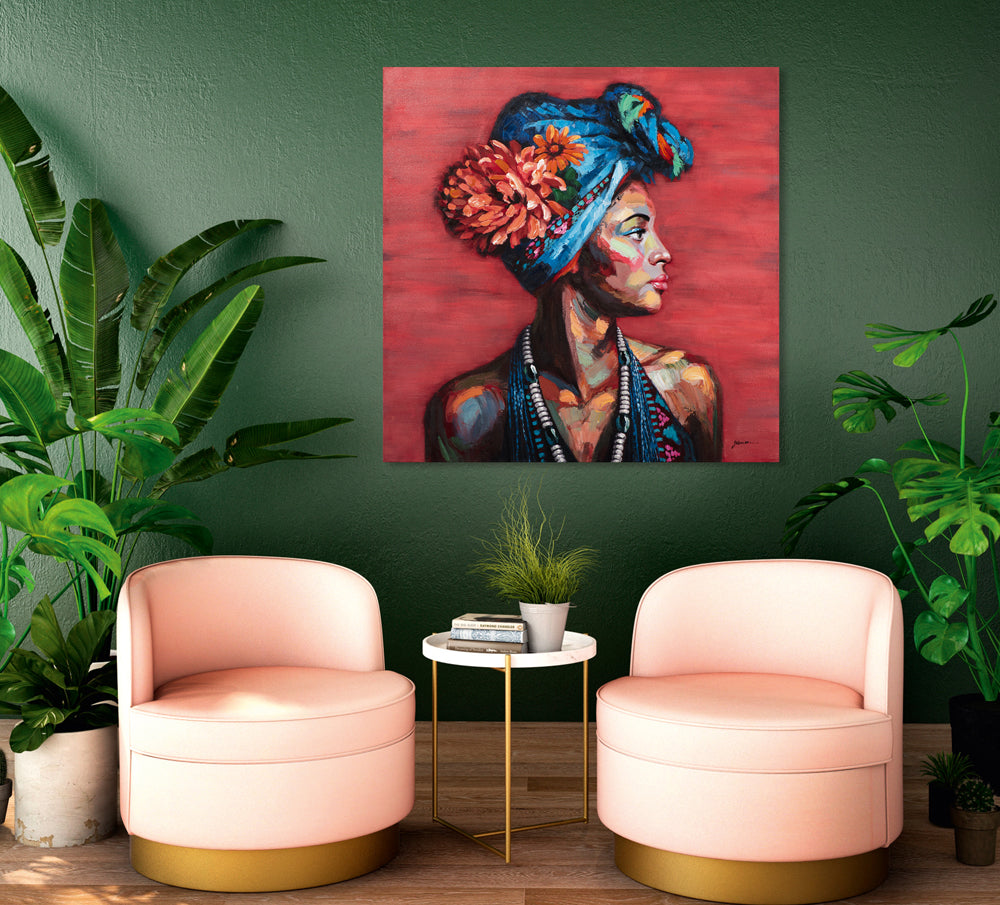 painting Beauty with Blue Cloth