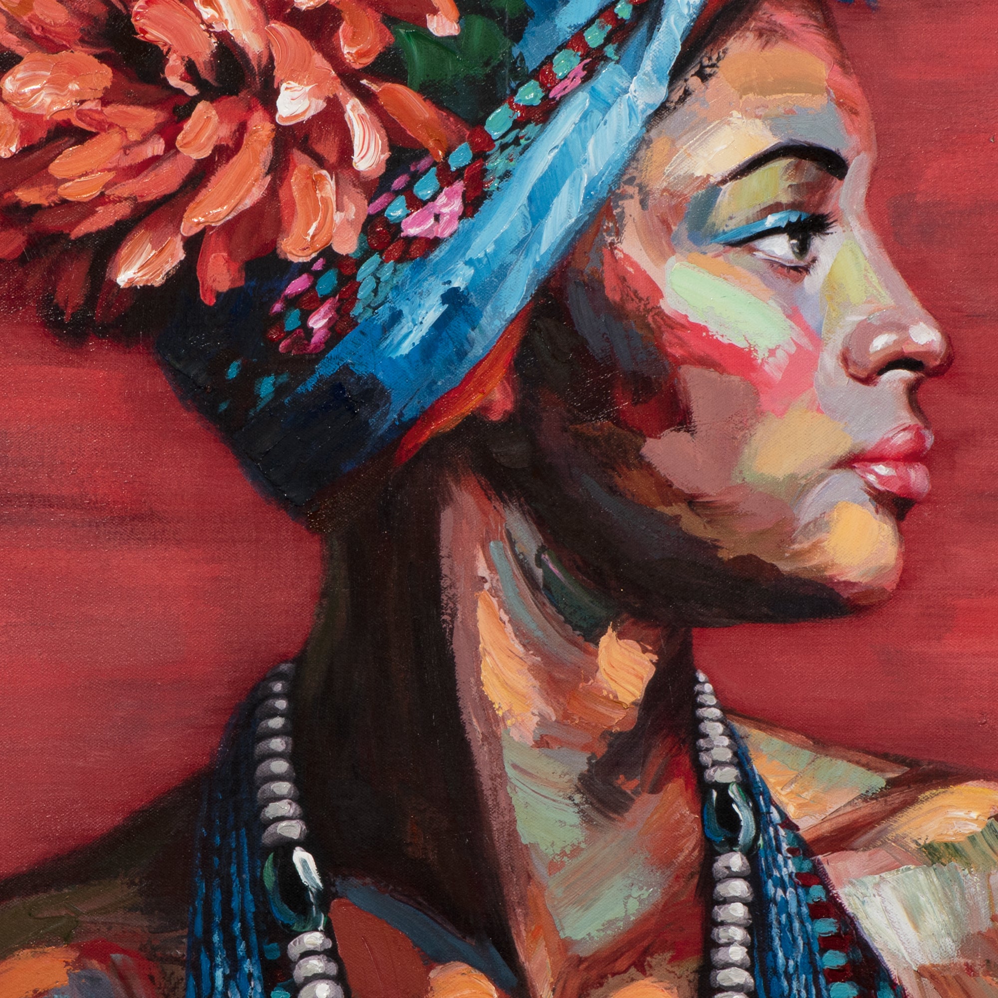 painting Beauty with Blue Cloth