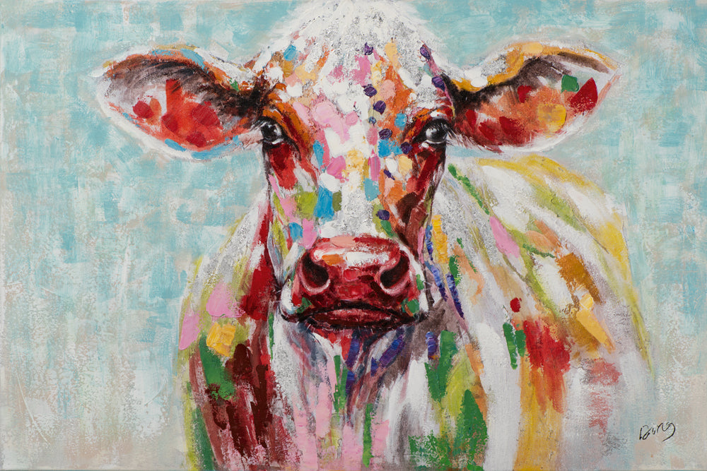 Peinture de vache au pastel