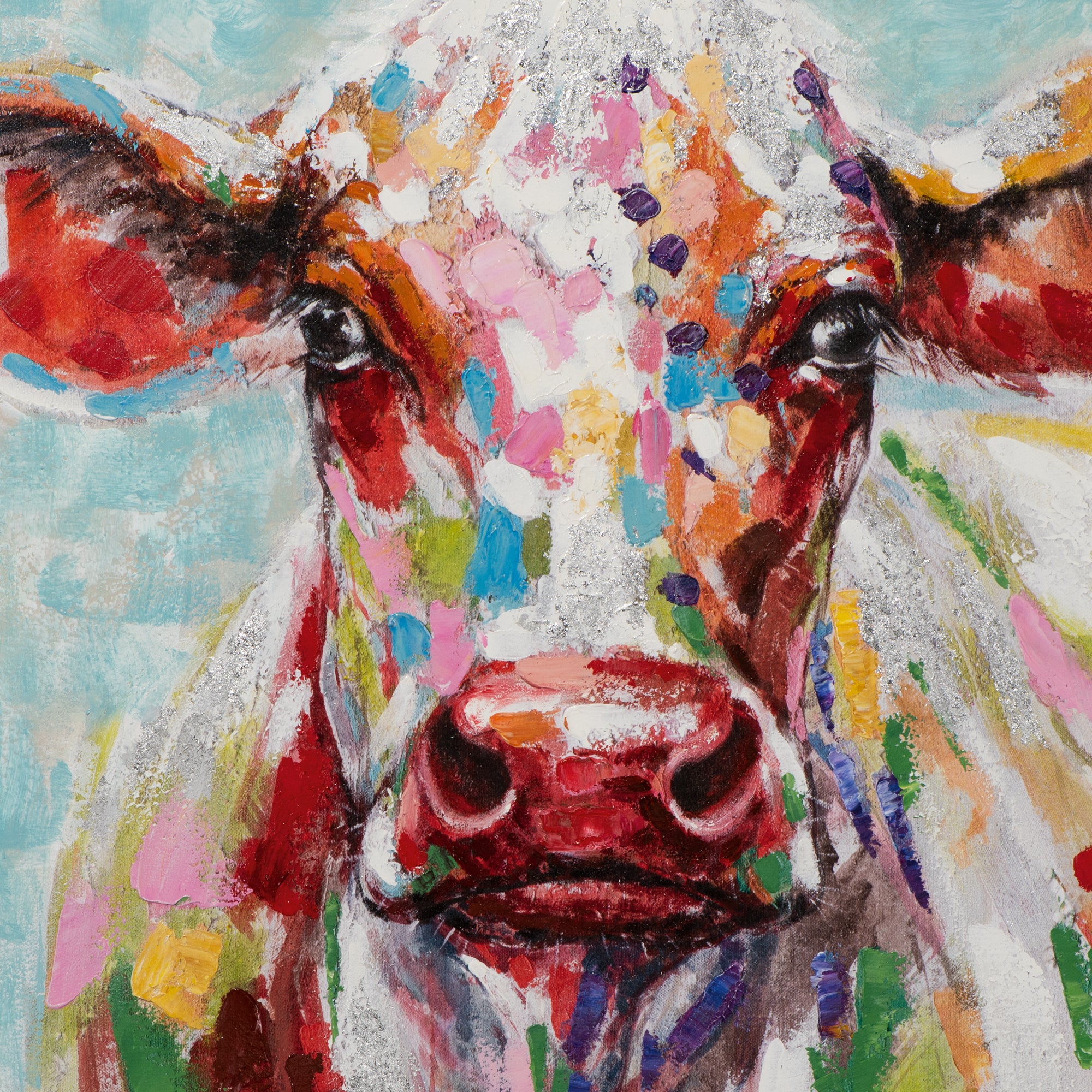 Painting cow in pastel