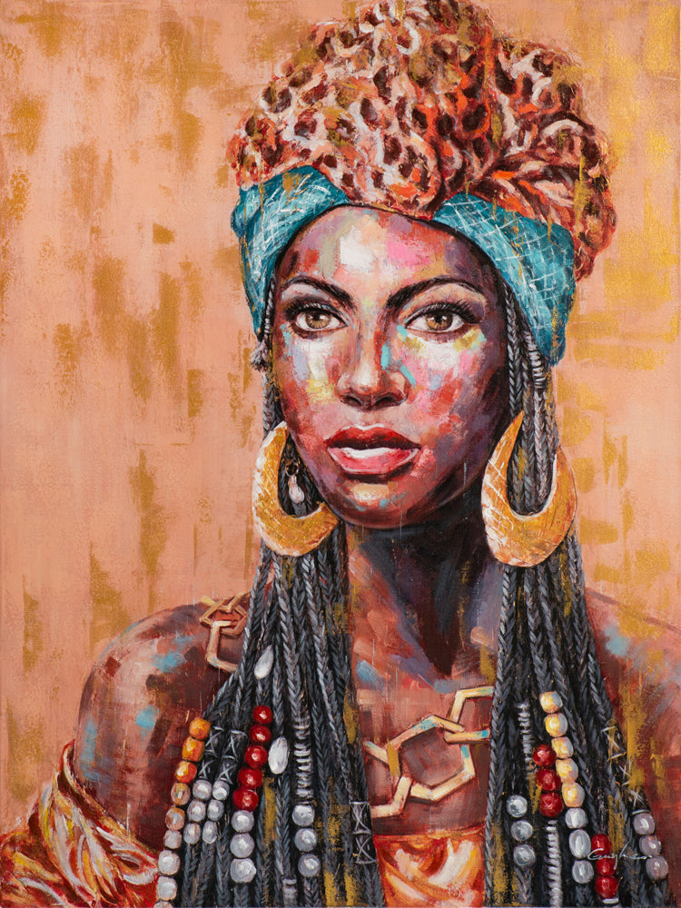 Painting Beauty with African Headdress