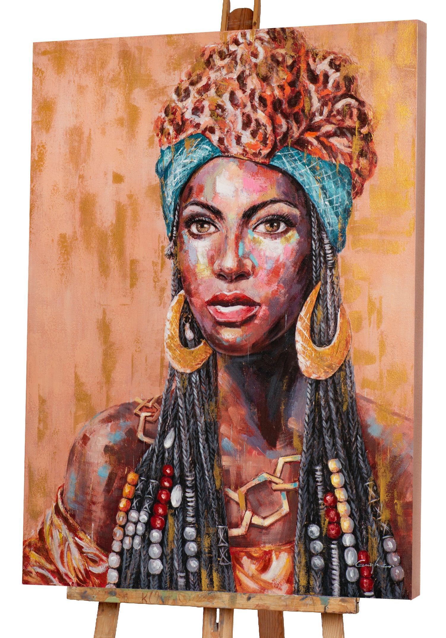 Painting Beauty with African Headdress