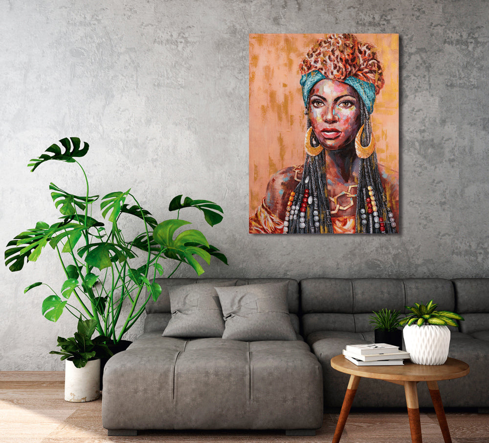 Painting Beauty with African Headdress