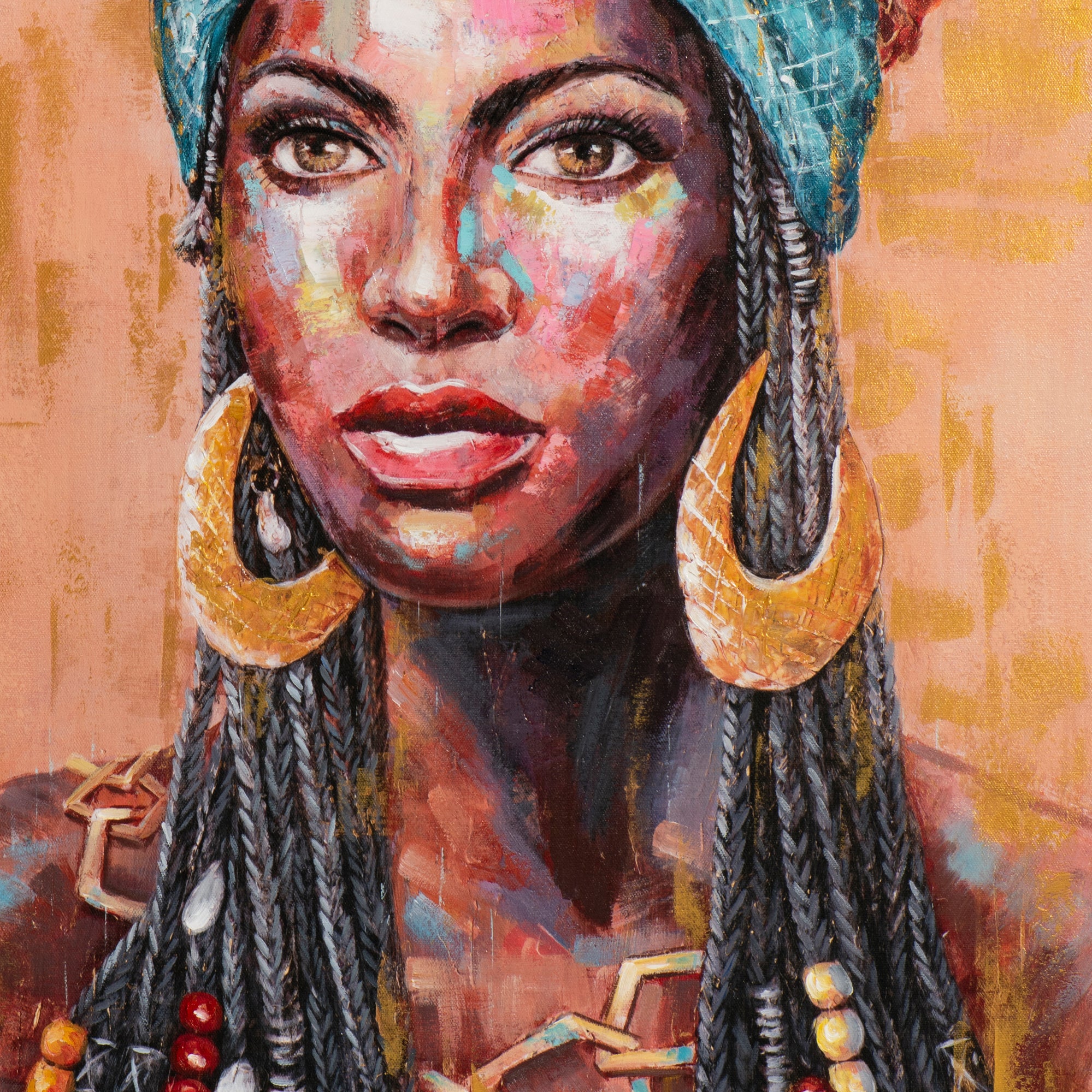 Painting Beauty with African Headdress
