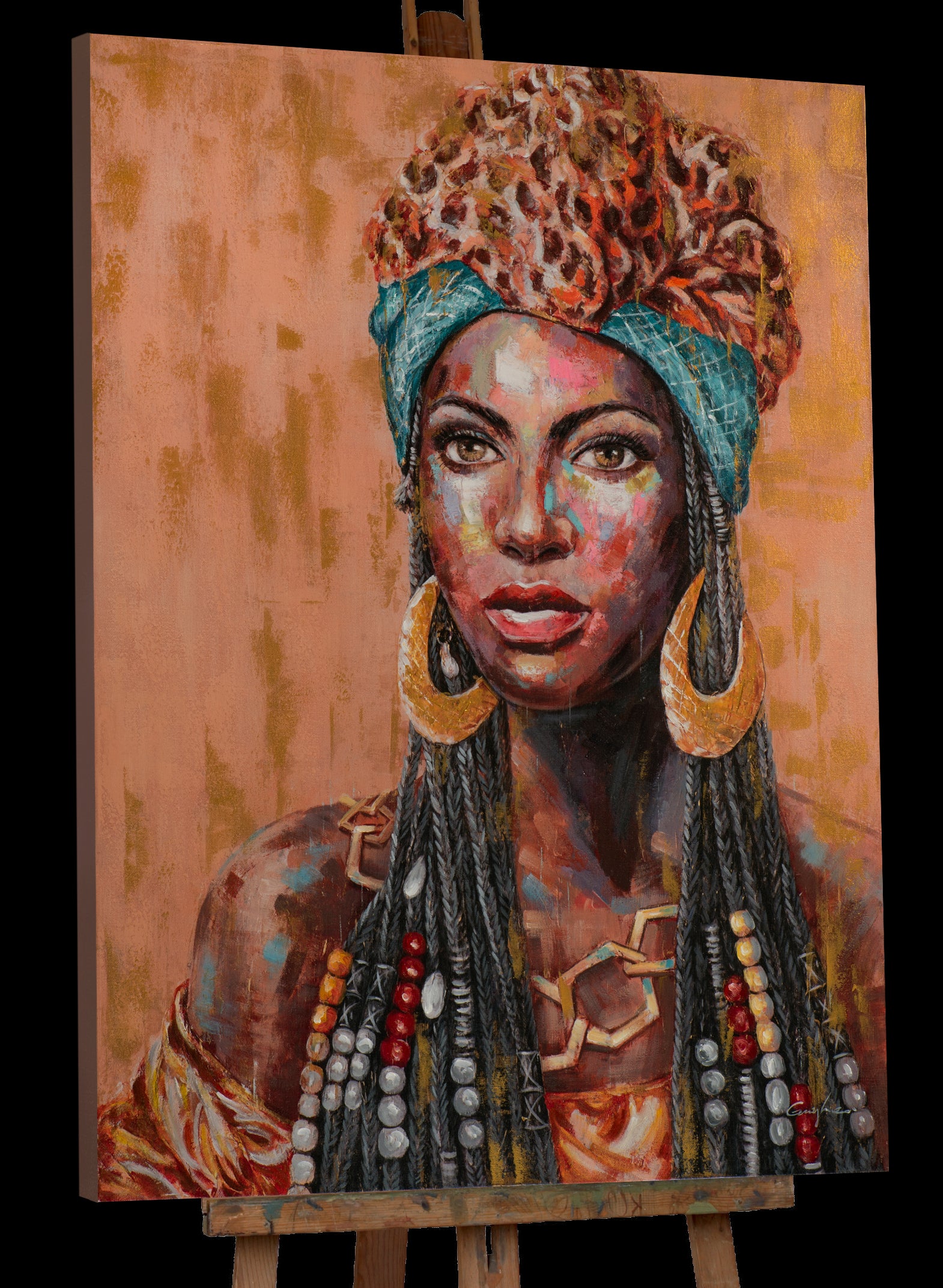 Painting Beauty with African Headdress