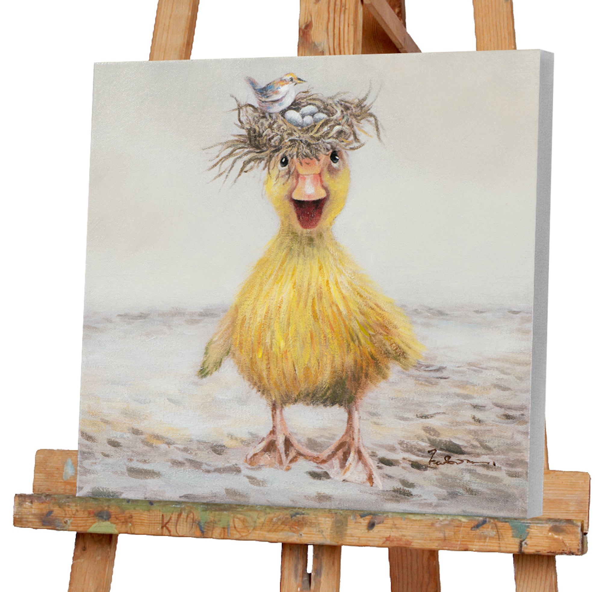 Painting Chick with Bird's Nest