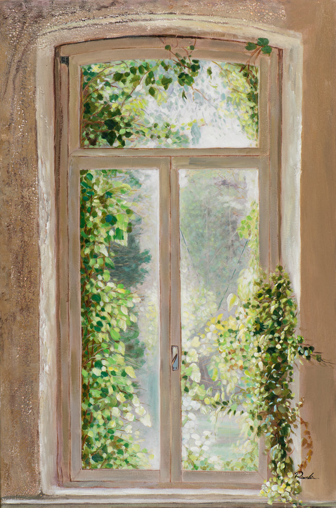 Painting Old Overgrown Window
