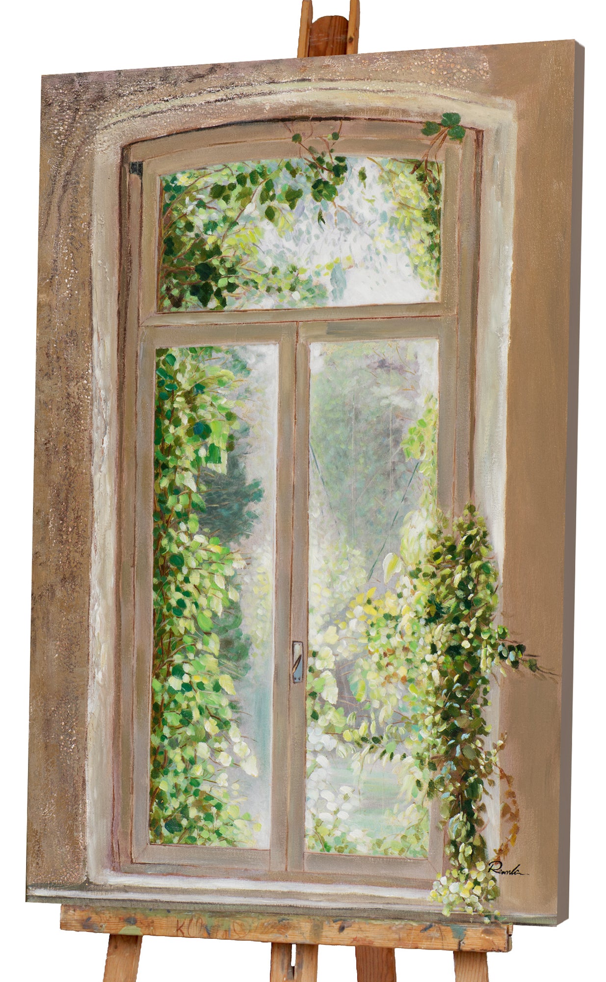 Painting Old Overgrown Window