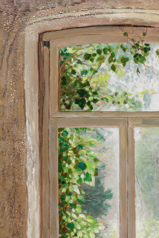 Painting Old Overgrown Window