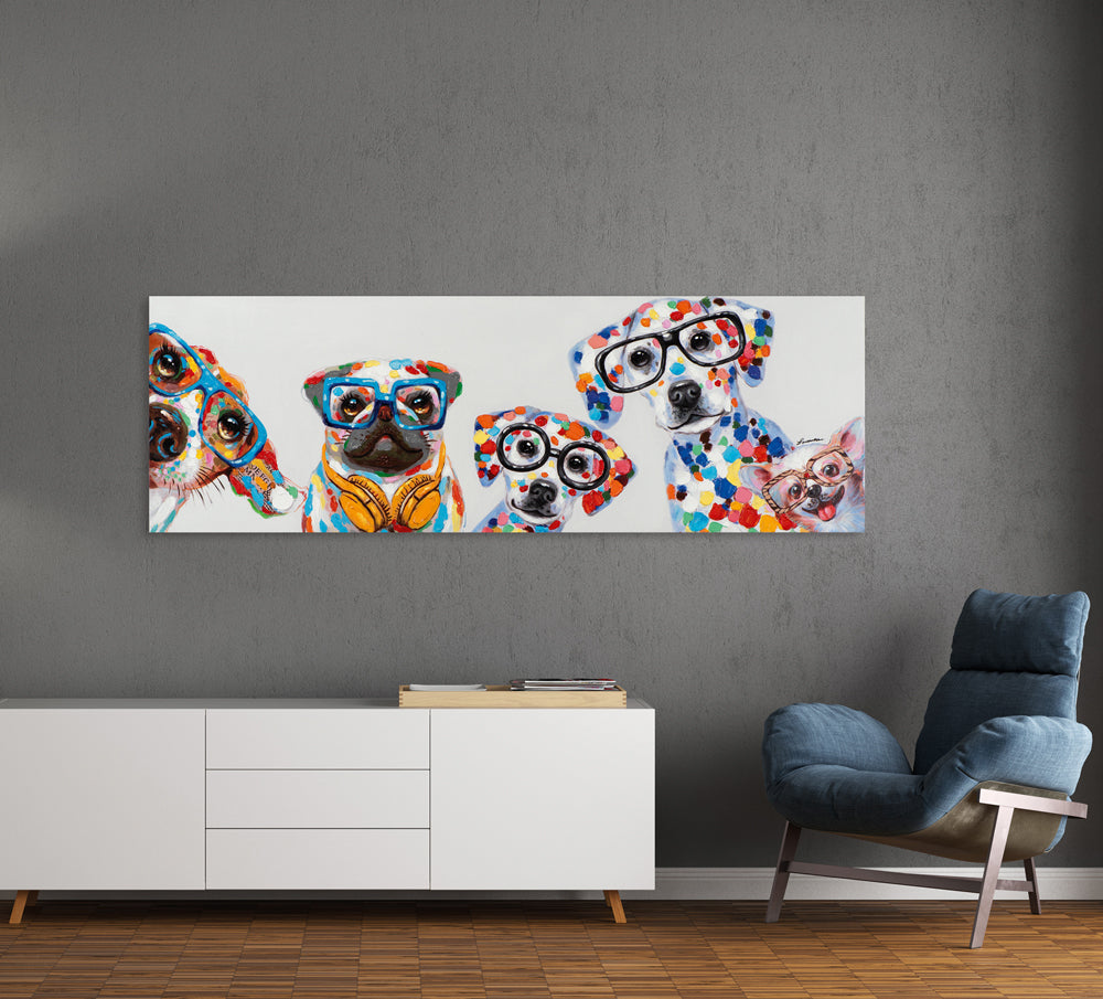 Gemälde Süße Hundebande
