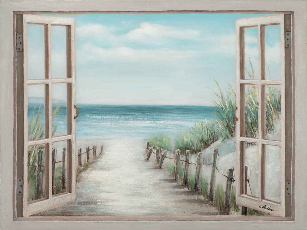 Painting Window with Sea View
