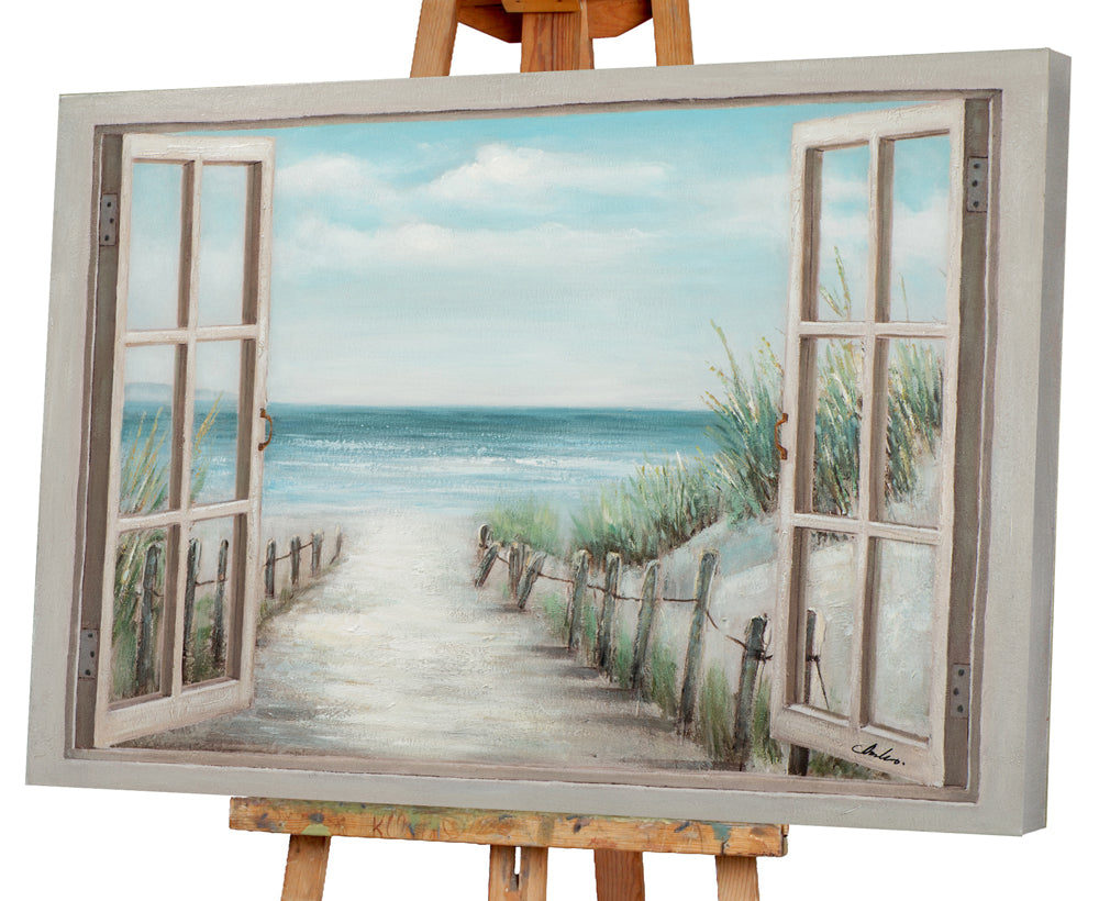 Painting Window with Sea View