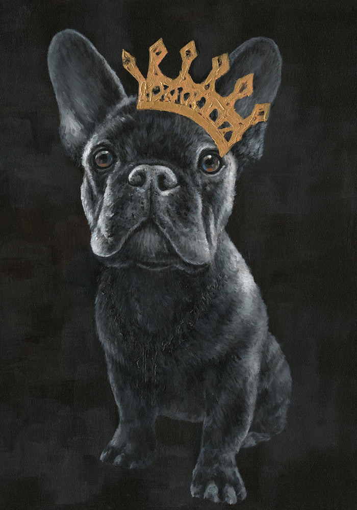 Gemälde Frenchie mit Krone
