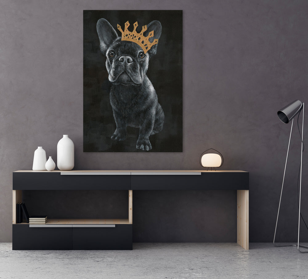 Gemälde Frenchie mit Krone