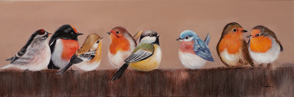 Gemälde Bunte Vogelschar