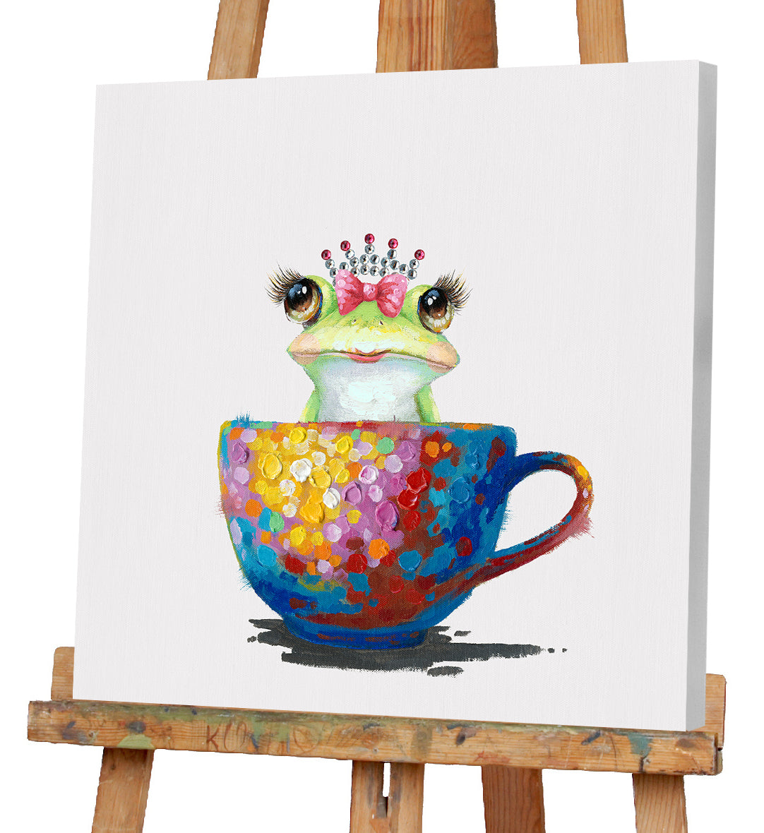 Gemälde Prinzessin Frosch in der Tasse