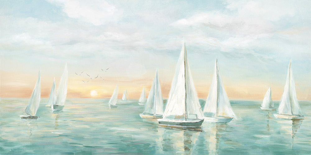 Painting Sailboats at Sunset