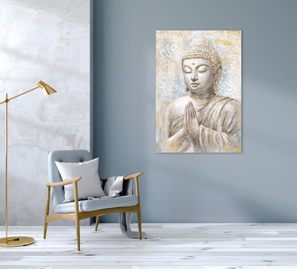 Painting Meditating Buddha gold