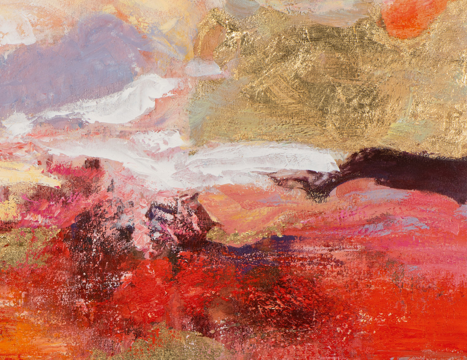 Painting Composition in Red and Gold