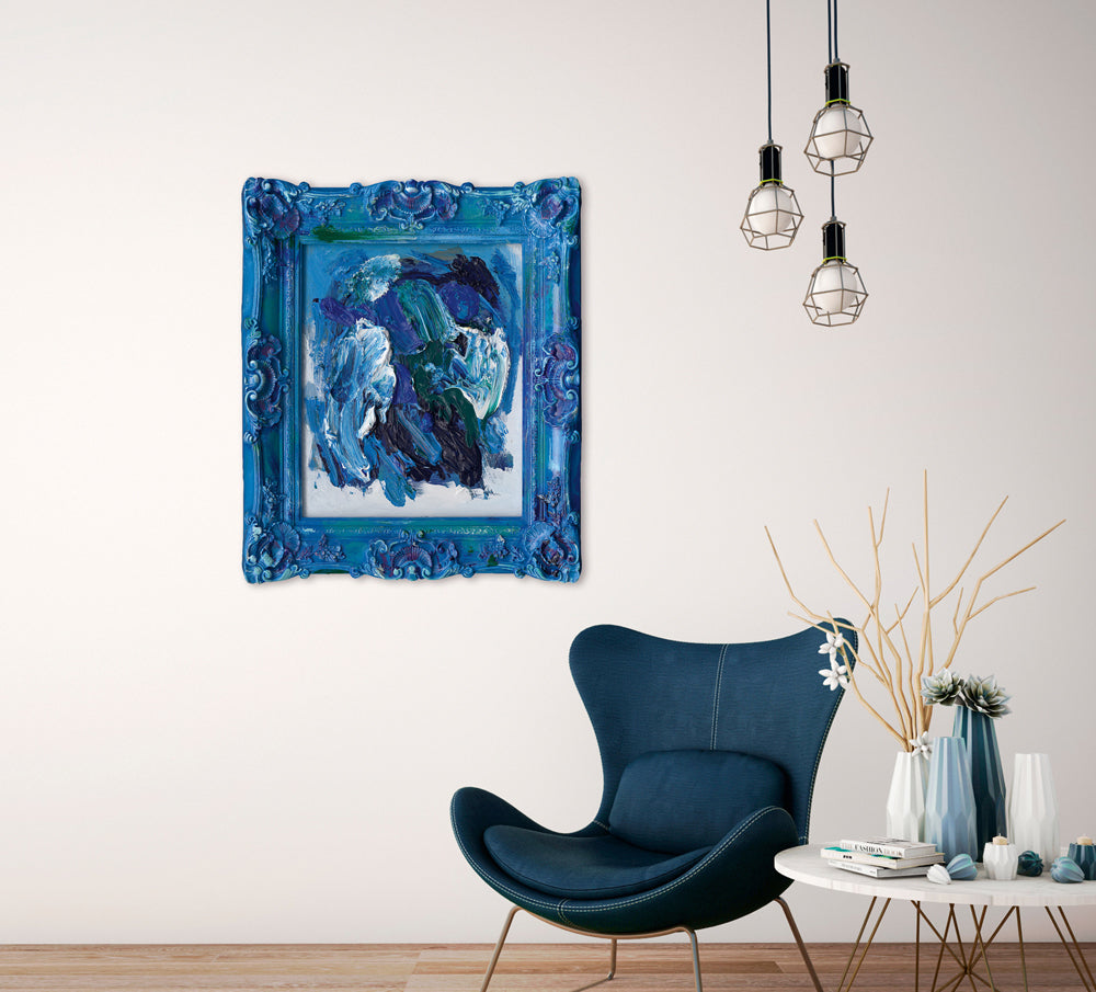 Gemälde Barock en vogue blau