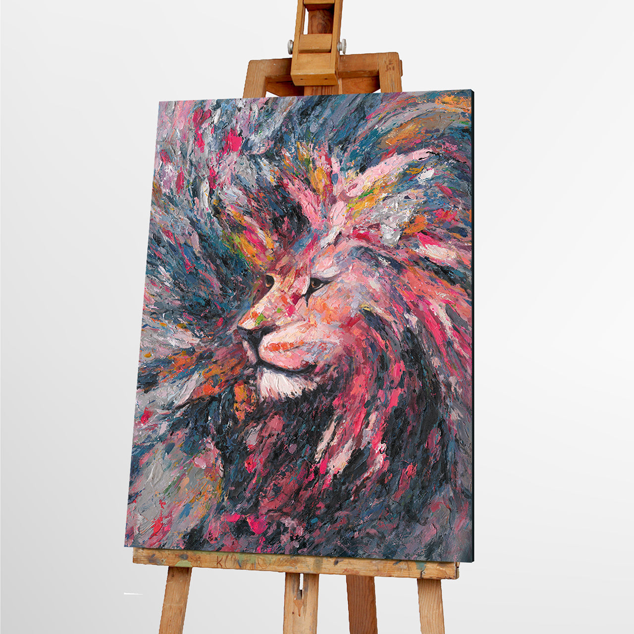 Peinture abstraite Lion